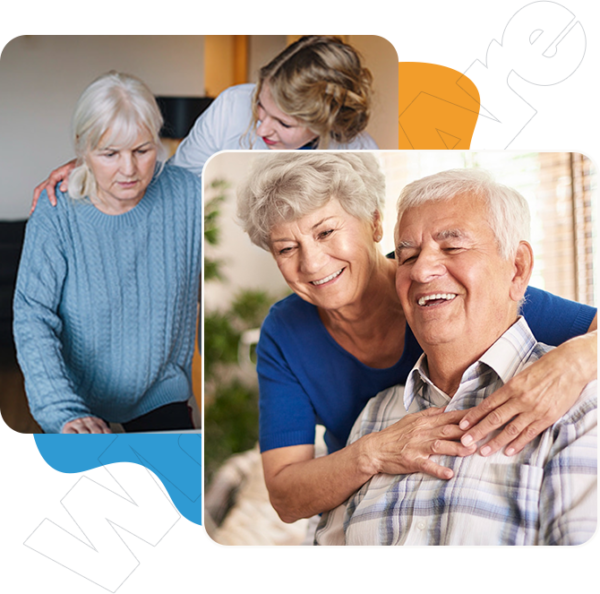 Compassionate In-Home Senior Care Happy senior couple receiving compassionate in-home companionship care in Phoenix, Arizona